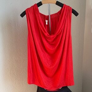 Maurices Vibrant Red Drape Neck Blouse